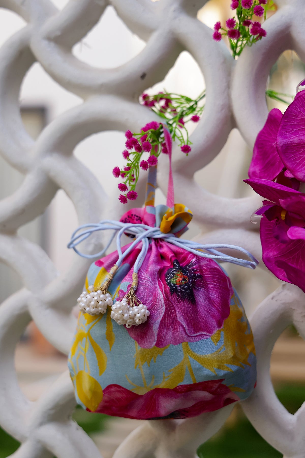 Ankita Raghav in Garden- Mint Printed Off-Shoulder with Sharara - Set of 2