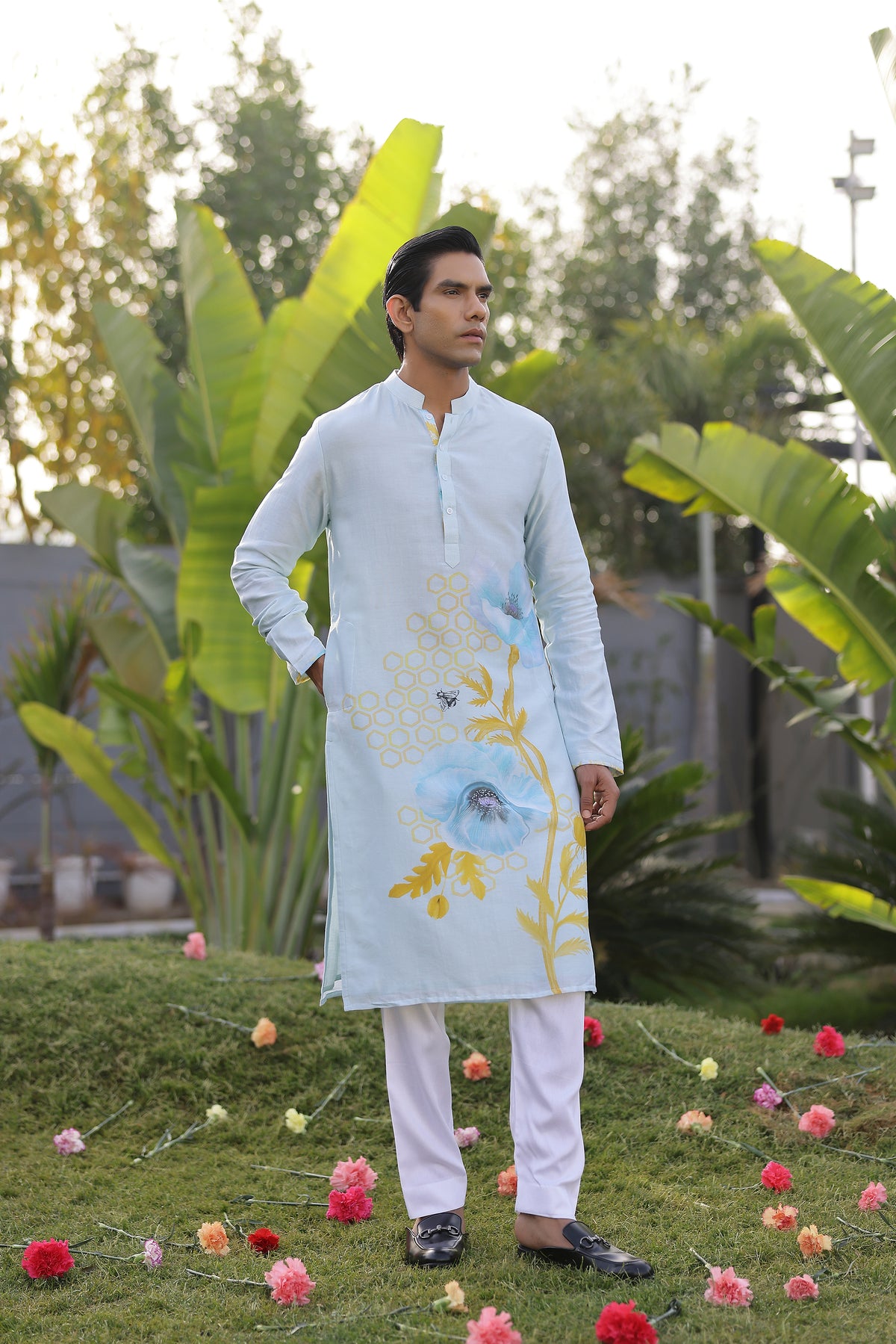 Garden Men - Blue Kurta Set