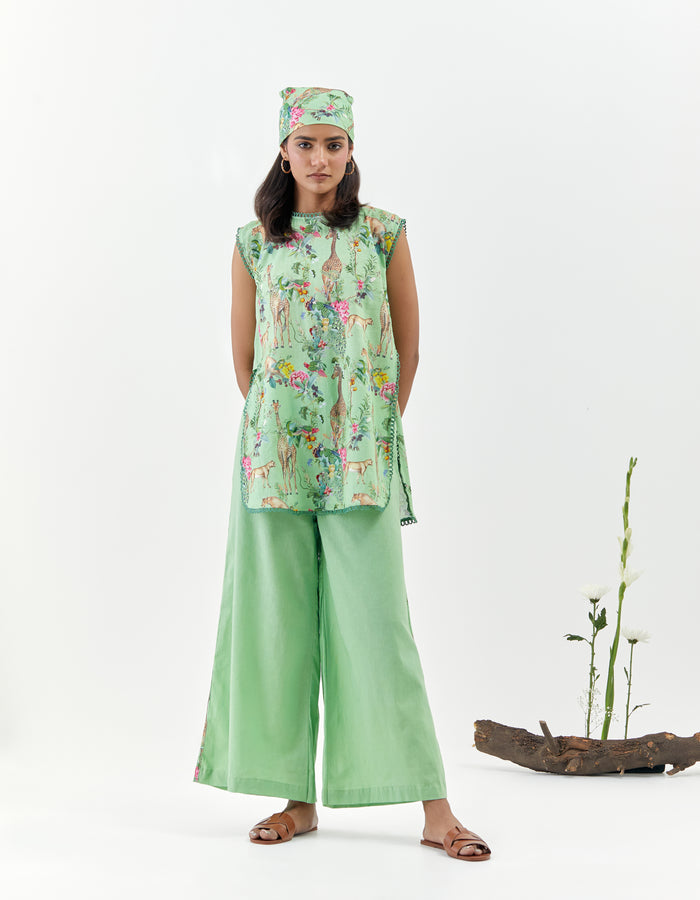 Masai - Green Sleeveless Safari Co-Ord - Set of 2