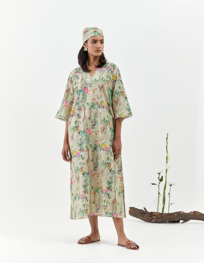 Masai - Brown Safari Kaftan Dress