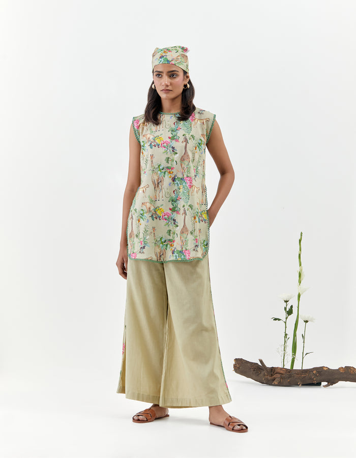 Masai - Brown Sleeveless Safari Co-Ord - Set of 2