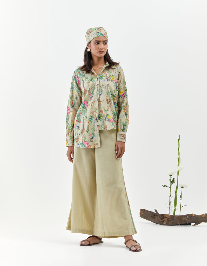 Masai - Brown Asymmetric Safari Co-Ord - Set of 2