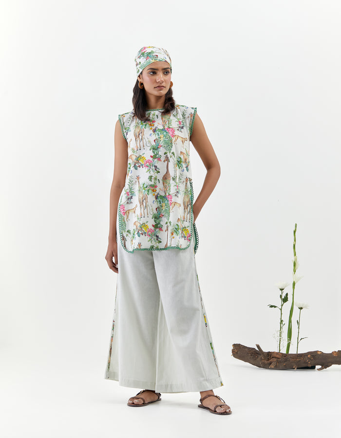 Masai - Cream Sleeveless Safari Co-Ord - Set of 2