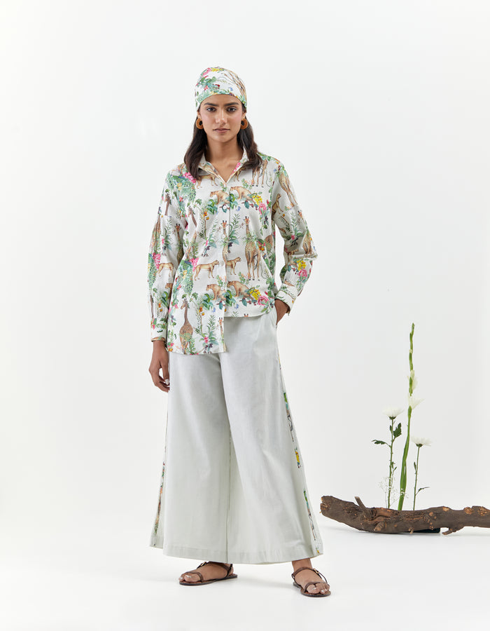 Masai - Cream Asymmetric Safari Co-Ord - Set of 2