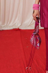 Paisley- Maroon Embroidered Paisley Placement Kurta Set