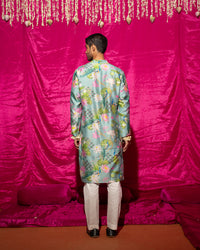 Bhādõ- Mint Printed Kurta Set