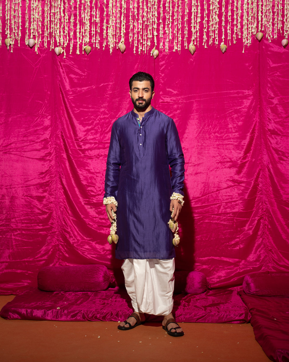Bhādõ- Purple Nehru Jacket- Set of 3