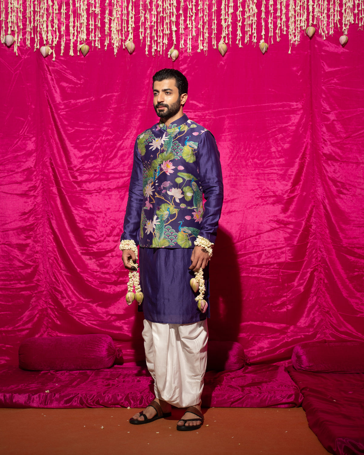 Bhādõ- Purple Nehru Jacket- Set of 3