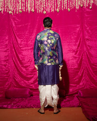 Bhādõ- Purple Nehru Jacket- Set of 3