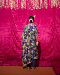 Bhādõ- Purple Printed Kurta- Set of 3