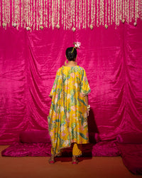 Bhādõ- Yellow Printed Kurta- Set of 3