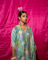 Bhādõ- Mint Printed Kurta- Set of 3