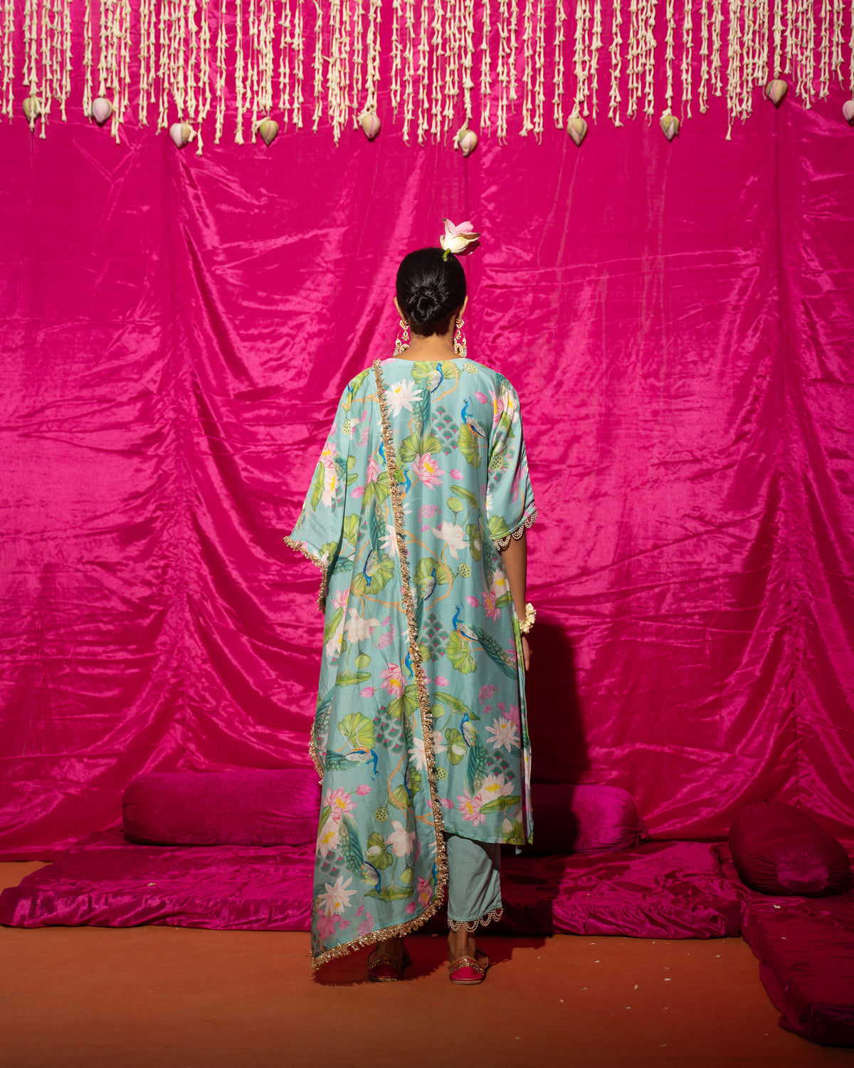 Bhādõ- Mint Printed Kurta- Set of 3