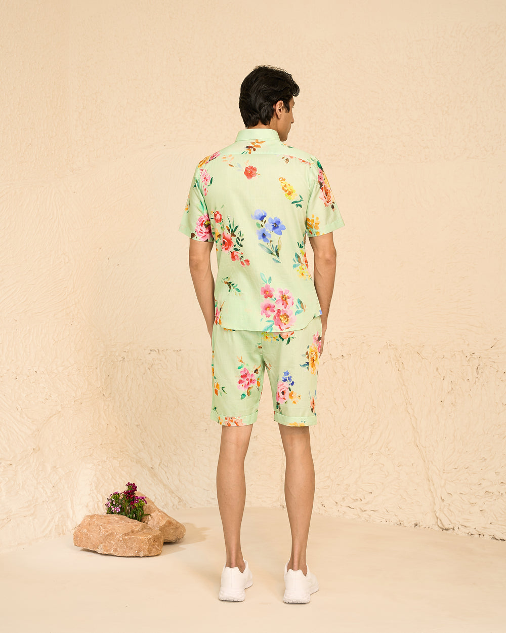 Tropical Men - Mint Printed Shorts