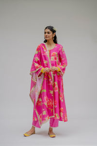 Anupreet Sidhu in Baagh- Pink Printed Suit - Set of 3