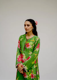 Niki Mehra in Baagh- Green Printed Suit - Set of 3