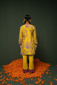 Masakali- Yellow Short Kurta  - Set of 2
