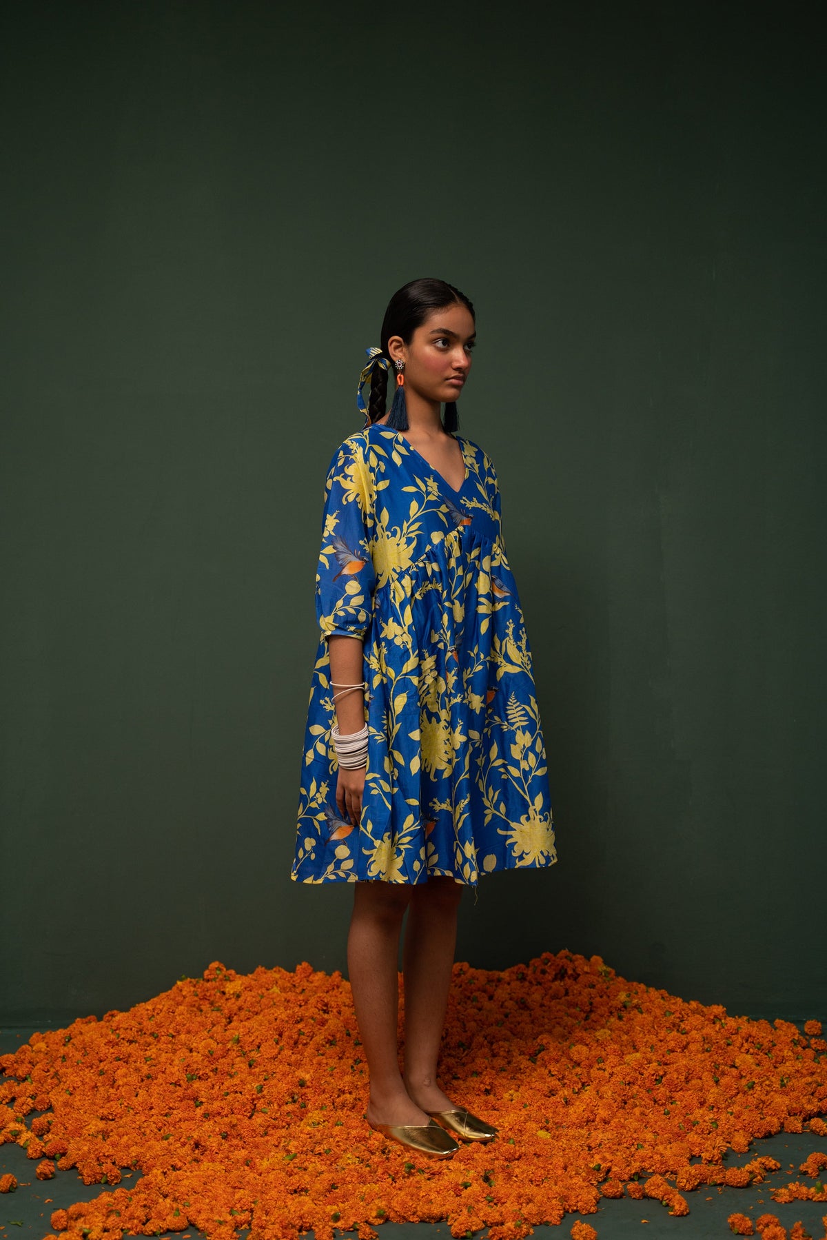 That Boho Girl in Masakali- Blue Short Dress