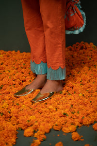 Diksha Rawat in Masakali- Orange Short Kurta  - Set of 2