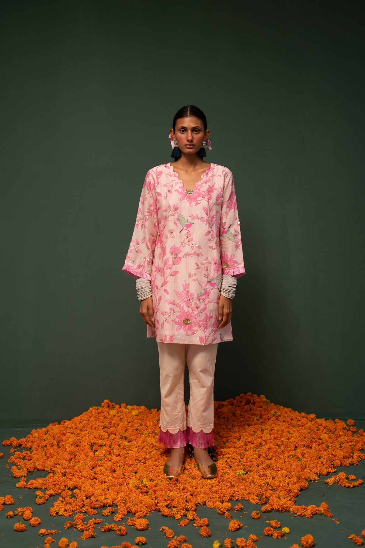 Masakali- Pink Short Kurta  - Set of 2