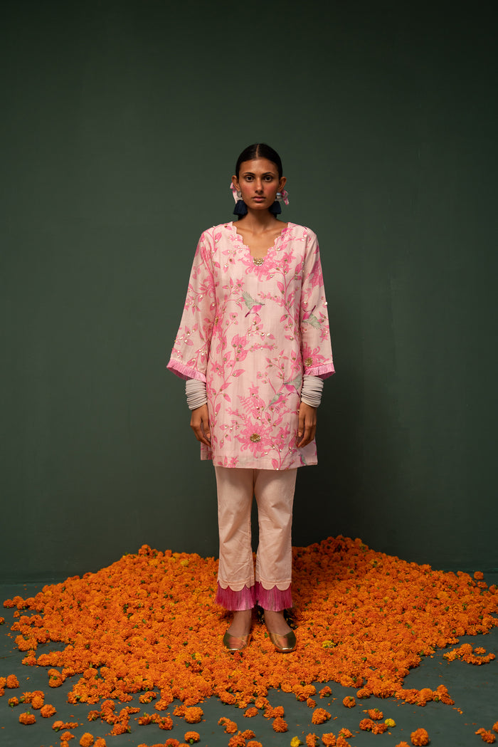 Masakali- Pink Short Kurta  - Set of 2