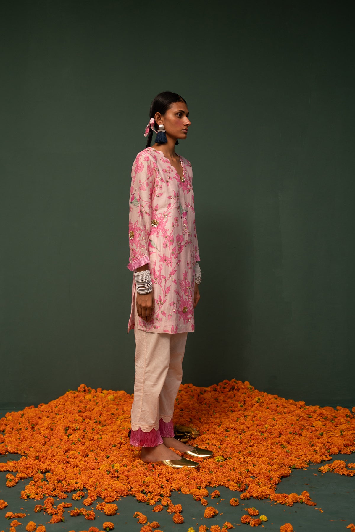 Masakali- Pink Short Kurta  - Set of 2