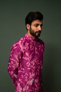 Masakali - Magenta Printed Kurta - Set of 2