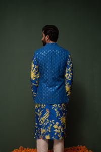 Masakali - Blue Embroidered Nehru Jacket - Set of 3