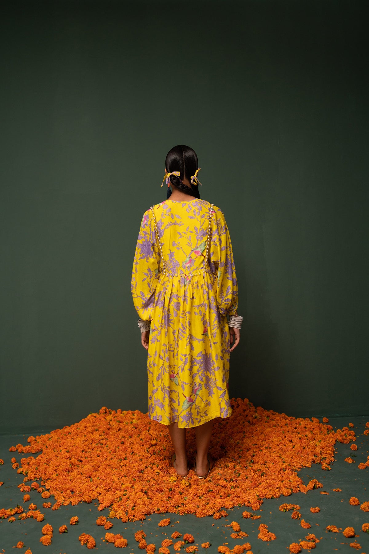 Monalisha Mahapatra in Masakali- Yellow Embroidered Dress