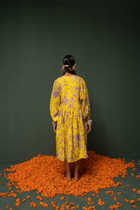 Monalisha Mahapatra in Masakali- Yellow Embroidered Dress