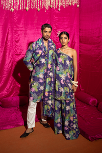 Bhādõ Purple Twinning Kurta & Off-Shoulder Bundle