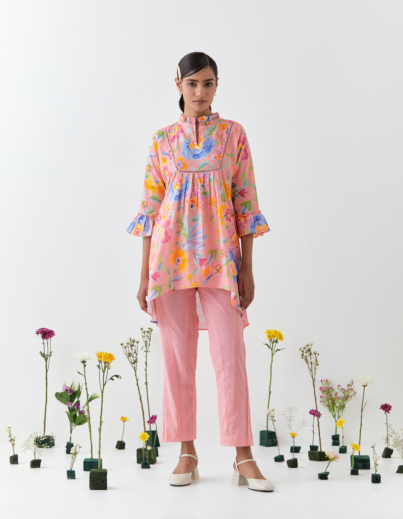 Gulrang- Peach Tunic Co-Ord - Set of 2