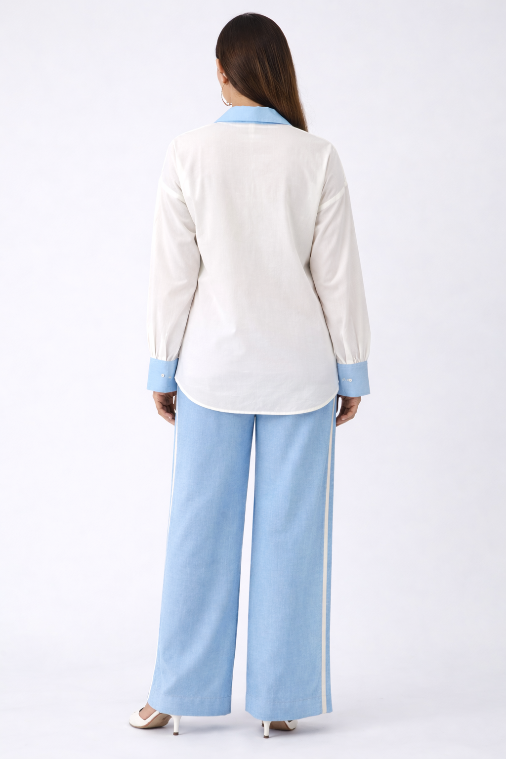 Evil Eye- Blue and Cream Co-Ord Set of 2