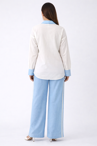 Evil Eye- Blue and Cream Co-Ord Set of 2