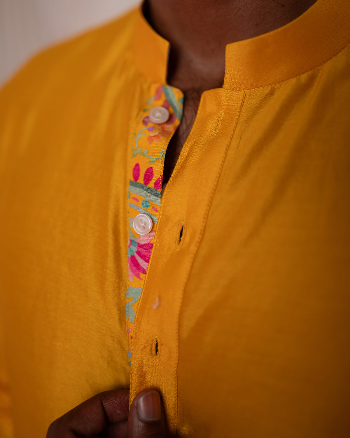 Paisley Men- Yellow Nehru Jacket Kurta Set