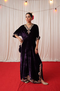 Velvet Embroidered Kaftan