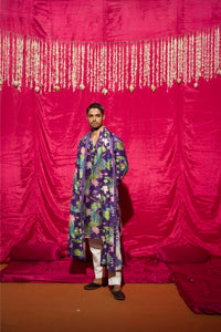 Bhādõ- Purple Printed Kurta Set