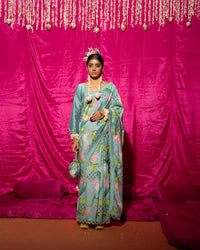 Bhādõ- Mint Printed Saree