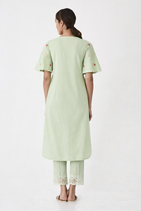 Sea Green Embroidered Co-Ord Set
