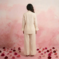 Rose - White Pintucks Co-Ord Set of 2