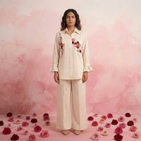 Rose - White Pintucks Co-Ord Set of 2