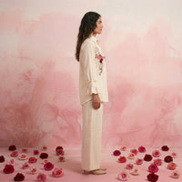 Rose - White Pintucks Co-Ord Set of 2