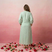 Sea Green Rose Dress