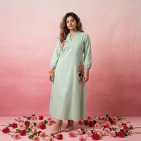Sea Green Rose Dress