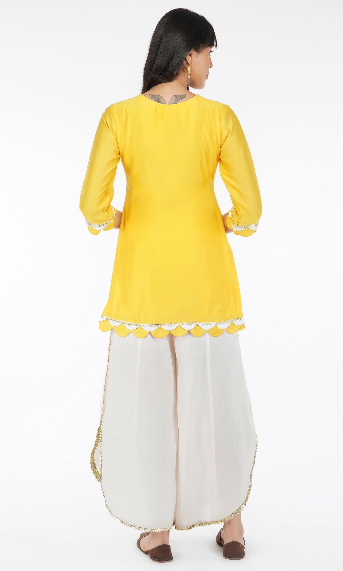 Yellow Scalloped Suit - Set of 3