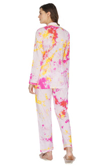 Pink Tie and Dye Night Suit- Set of 2