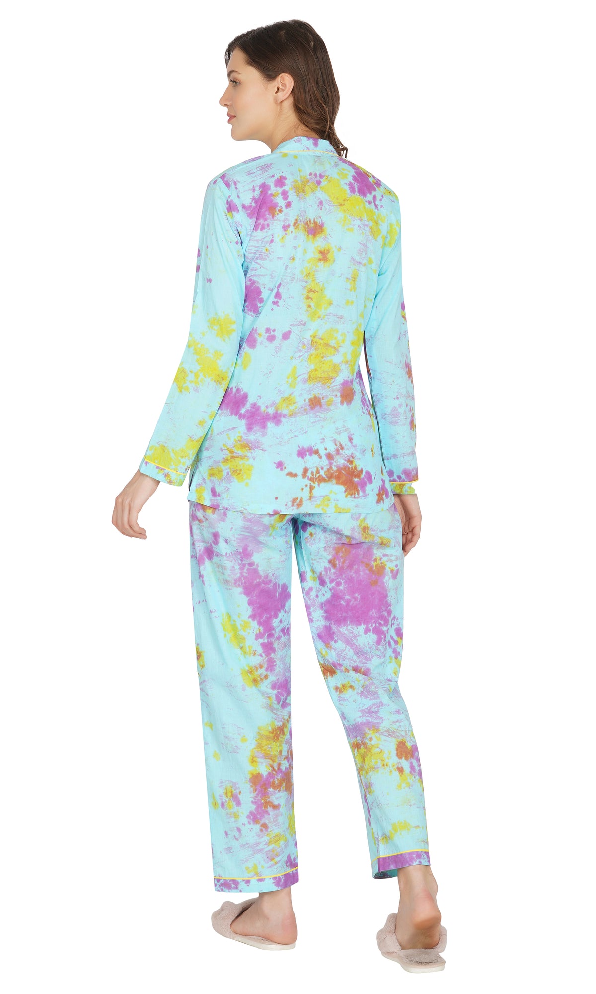 Blue Tie and Dye Night Suit -Set of 2