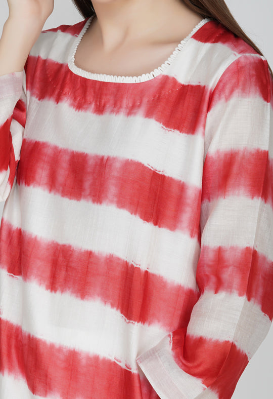 Red Tie and Dye Suit - Set of 3