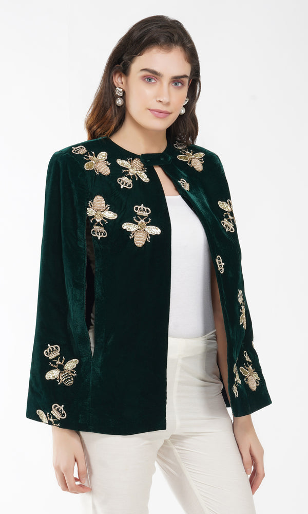 Dragonfly Embroidered Cape