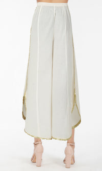Cream Cotton Gota Palazzo